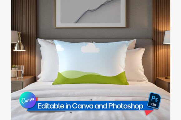 Download Modern Bedroom Pillow Mockup - Mock Collection