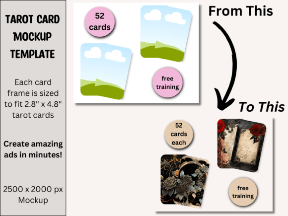 Download Tarot Card Product Mockup Photo- Canva - Mock Collection