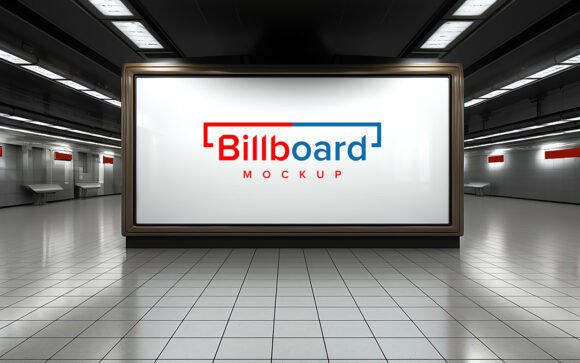 Download Mock Up Blank Billboard with Copy Space - Mock Collection