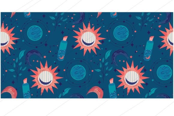 Download Celestial Magic Seamless Pattern Sun - Celestial Collection