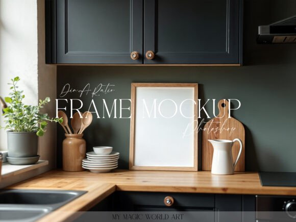 Download Mockup Frame in the Kitchen - Mock Collection