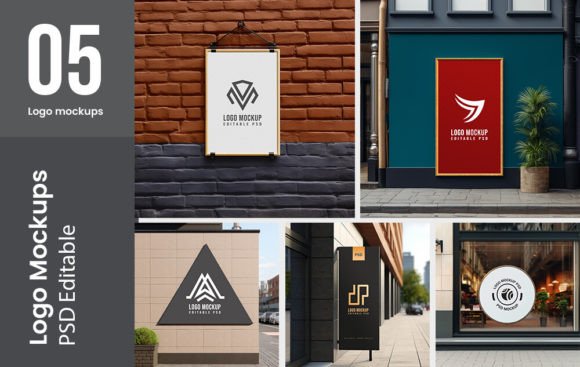 Download 05 PSD Luxury Logo Mockups - Mock Collection