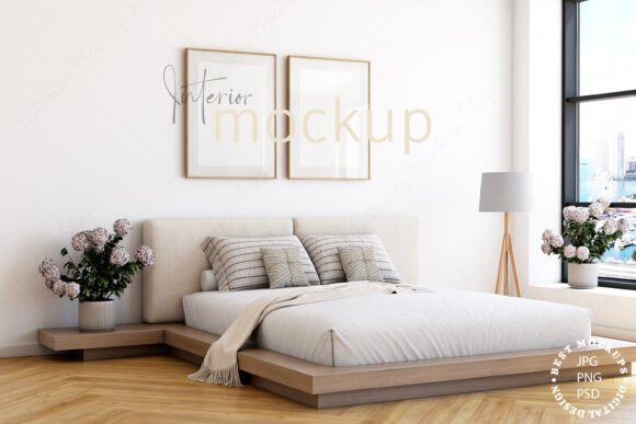 Download Boho Bedroom Frame Mockup - Mock Collection