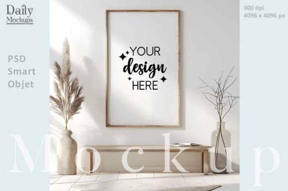 Download Interior Wall Mockup, Portrait Frame - Mock Collection