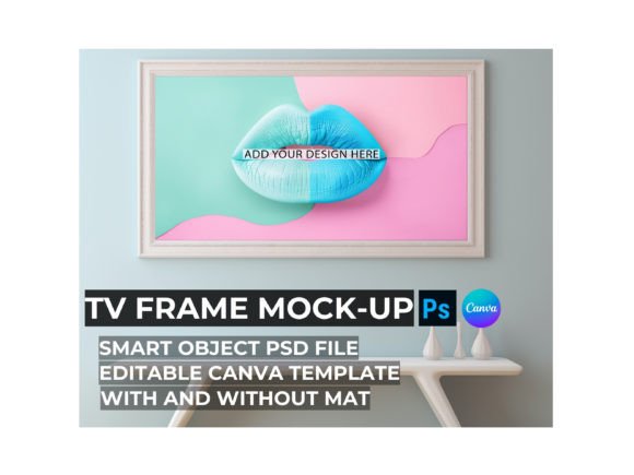 Download Frame TV Art Mockup | Modern Interior - Mock Collection
