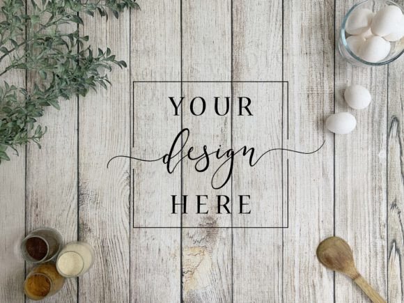 Download Kitchen Mockup Table Background Flatlay - Mock Collection