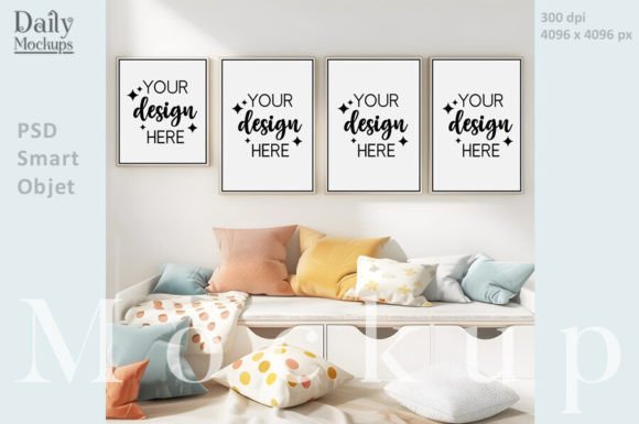 Download Nursery Frame Mockup, Boho Interior - Mock Collection