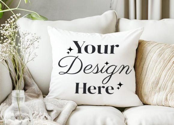 Download Home Living Room Pillow Mockup PSD - Mock Collection