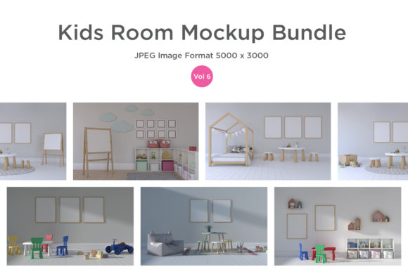 Download Kids Room Mockup Bundle Vol – 6 - Mock Collection