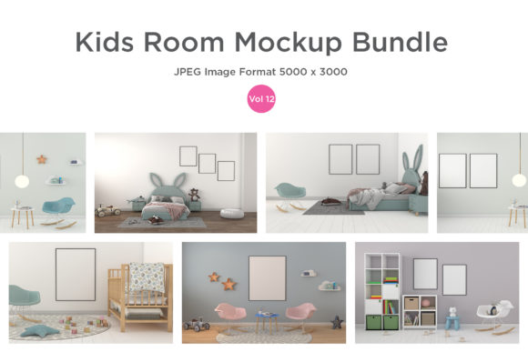 Download Kids Room Mockup Bundle Vol – 12 - Mock Collection