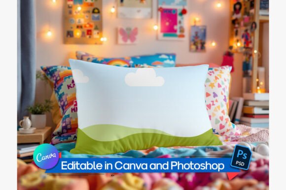 Download Editable Bedroom Pillow Mockup - Mock Collection
