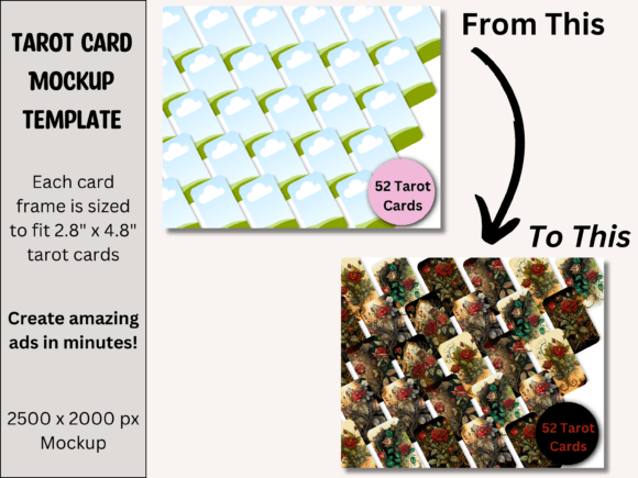 Download Tarot Card Product Mockup Photo- Canva - Mock Collection